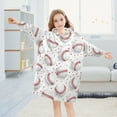 thumbnail image 5 of joogoo Wearable Blanket Hoodie for Baseball on White Flannel Sherpa Pocket 3-14 YR S, 5 of 7
