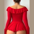 thumbnail image 7 of Levmjia Women's Sleepwear Nightgown Soft Nylon Solid Color Long SleeveLace Trim Sleeveless Slip Dress Comfortable Home Sleeping, 7 of 7