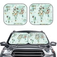 thumbnail image 2 of Naloa World Travel Map 2 Piece Foldable Car Sun Shades, Car Windshield Sunshade, Front Window Sunshade for Car, Truck, SUV - Small, 2 of 7