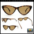 thumbnail image 2 of Womens Triangle Gothic Fashion Cat Eye Plastic Retro Sunglasses Tortoise - Brown, 2 of 8