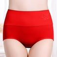 thumbnail image 2 of Daznico Womens Underwear - Women High Waist Postpartum Panties Full Coverage Soft Comfort Briefs - Panties for Women,Color:Red,Size:XXL, 2 of 6