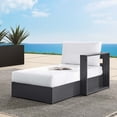 thumbnail image 2 of Modular Lounge Chair Chaise, Gray White, Aluminum Metal, Outdoor Patio Balcony Cafe Bistro Garden Hospitality Restaurant, Modern Contemporary HB36562, 2 of 9