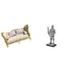 thumbnail image 1 of Miniatura De Sofá De Madera, Estatua De Caballero, Escultura Vintage Creativa, Adorno De Mesa Para Casa De Muñecas, Juguetes DIY, Escena De La Vida Cotidiana, Entrada, Estantería, Escritorio, 1 of 8