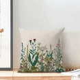 thumbnail image 3 of Sage Green Floral Plant Pillow Covers 18 X 18 Inch Set of 2, Spring Wildflower Plant Throw Pillow Covers Farmhouse Floral Outdoor Decorative Pillows for Couch Home Sofa Living Room, 3 of 6