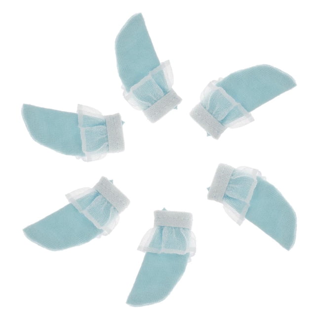 3 pares de Calcetines de encaje Zulema para 1/6 BB Dress Up Azul