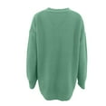 thumbnail image 4 of Womens V Neck Oversized Fall Sweater Sexy Long Sleeve Knit Pullover Top, 4 of 6