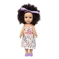 thumbnail image 2 of Juguete de simulación para bebés Doll HUOGUO, pelo rizado, 35 cm, con ropa, 2 of 2