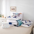 thumbnail image 6 of Homewish Monogrammed H Theme 7 Pieces Bedding Comforter Set,Planet Stars Pattern Full Bedding Set,Multicolor Splash Ink Fitted Sheet Flat Sheet For Girl Teens,Ultra Soft Bedroom Decor Reversible, 6 of 8