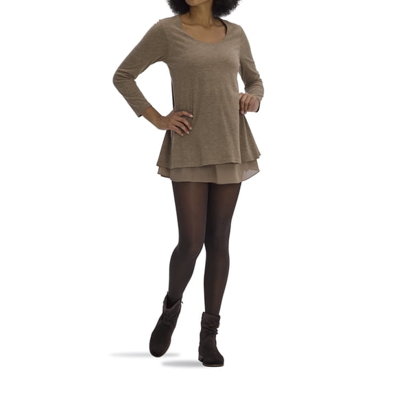 No nonsense Women's Super Opaque Control Top Tights, Espresso, XX-Large