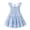 Blue, variant on Girls' Summer Dress Boho Spaghetti Strap Ruffled Tiered Dresses Casual Midi Dress (1-7Y)