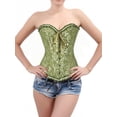 thumbnail image 4 of Women's Bustier Corset Top Waist Trainer Sexy Lingerie Sets Waist Cincher Steampunk Gothic Corsets with G-string, 4 of 8