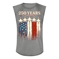 thumbnail image 3 of Patriotic Shirts for Men Independence Day 250 Anniversary Usa Shirt Graphic Crew Neck We the People T Shirts Sleeveless Loose American Flag Tank Tops Gray 2XL, 3 of 3