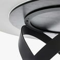 thumbnail image 6 of POVISON 51"Modern Round Black Dining Table for 4, Matte Sintered Stone Tabletop with Black X Carbon Steel Base, 6 of 8