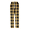 thumbnail image 5 of Fabrcox Plaid Flannel Pajama Pants for Men Loose Fit M-Xxl Xxxl Wide Leg Pj Bottoms with Pockets Winter Warm Elastic Waist Drawstring Sleep Lounge Pants Yellow L, 5 of 6