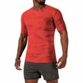 thumbnail image 2 of Fabrcox Camo Men Workout Shirt Quick Dry Crew Neck Shirts for Men Short Sleeve Big and Tall Lightweight Outdoor Running Athletic Graphic T Shirts for Men Red M, 2 of 4