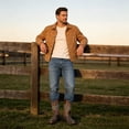 thumbnail image 3 of Austin Mill Men's Classic Square Toe Cowboy Boots, Embroidered Western Work Boots with Slip-Resistant Rubber Sole for Ranch & Casual Wear, 3 of 10