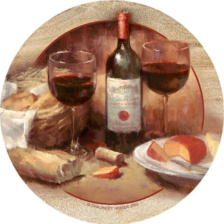 Thirstystone Drink Coasters Set, Wine & Cheese (Best Wine To Drink With Cheese)