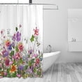 thumbnail image 2 of Wildflowers Shower Curtain for Bathroom Modern Bathroom Decor Waterproof Washable Fabric Shower Curtains with 12 Hooks for Hotel Bathroom Bathtubs 60x72 Inch, 2 of 6