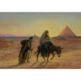 thumbnail image 2 of Eugène Girardet 24x18 Black Ornate Framed Double Matted Museum Art Print Titled: Flight into Egypt, 2 of 5