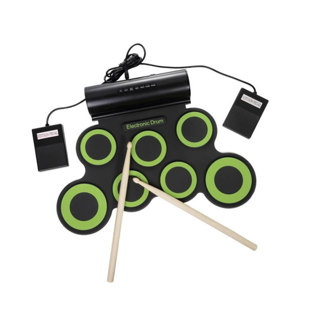 Kit Batería Digital Práctica Batería Electrónica Enrollable Portátil Con Baquetas - Set De Práctica Silenciosa, Ideal Para Principiantes Batería Infantil 6 Años