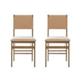 thumbnail image 3 of Linon Grenshaw Indoor Rope Folding Dining Chair, Set of 2, Natural, 3 of 22