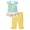 1-Yellow999, variant on Tiijoy Toddler Girls Outfits Sunflower Striped Flutter Sleeve T-Shirt Capris Set, Sizes 3-4