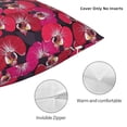 thumbnail image 3 of Yiaed Orchids Flowers Print Pillow Covers Super Soft Decorative Square Throw Pillow Covers Case Cushion Covers for Sofa Couch Bedroom Car Decor（No pillow core）-16"x16", 3 of 7