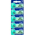 thumbnail image 1 of Murata 321 SR616SW Battery 1.55V Silver Oxide Watch Button Cell (5 Batteries), 1 of 5