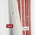 thumbnail image 5 of DriftAway Chris Vertical Striped Pattern Linen Blend Lined Thermal Insulated Blackout and Room Darkening Grommet Linen Curtains for Farmhouse Printed 2 Panels, 52" x 84", Red, 5 of 9