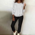 thumbnail image 2 of hotojiny Sweat Suits for Womens 2 Piece Set Crewneck Sweatshirts Fashion Jogger Lounge Sets Casual Loose Matching Sweatsuits, 2 of 5