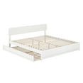 thumbnail image 2 of AFI Capri King Solid Wood Platform Bed with Panel Footboard and Twin-XL Trundle, White, 2 of 16