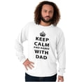 thumbnail image 4 of Keep Calm And Agree With Dad Crown Men's Long Sleeve Tee T Shirt Brisco Brands L, 4 of 6