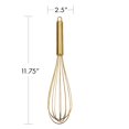 thumbnail image 7 of Stainless Steel Whisk Heavy Duty - Gold Metal Kitchen Whisking Tool for Cooking, and Baking - 11.75" Wire Whip, 7 of 7