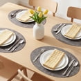 thumbnail image 2 of Unique Bargains 6pcs Faux Leather Table Mats Bronze 16.9"x11.8", 2 of 6