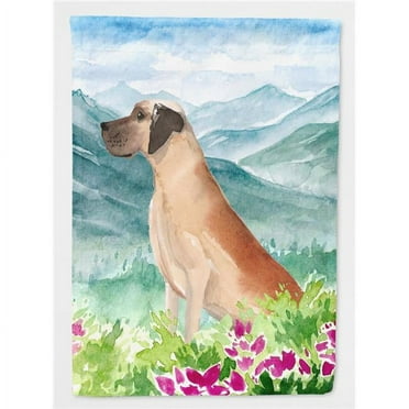 Carolines Treasures CK1976CHF Mountian Flowers Great Dane Flag Canvas House Size  Large multicolor