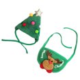thumbnail image 2 of GOOHOCHY 1 Set Toalla de saliva para mascotas con estampado navideño, gorro decorativo para mascotas, accesorios para perros y gatos, 2 of 8