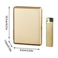 thumbnail image 3 of Yannianjz under $5 Cigarette Lighter Pack, Cigarette Case with Lighter, Portable Humidity Proof Container, 20 Cigarette Capacity, Metal Cigarette Box, Travel Cigarette Case, Stylish Cigarette Holder, 3 of 6