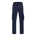 thumbnail image 4 of Men‘s Fitness Running Pants Lace Up Loose Waist Wide Foot Solid Color Pocket Loose Wool Sweatpants, 4 of 4