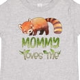 thumbnail image 4 of Inktastic Mommy Loves Me Cute Red Panda Boys or Girls Baby T-Shirt, 4 of 5