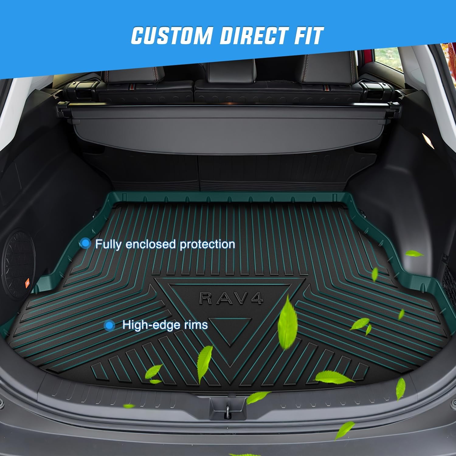 Nilight Cargo Mats for Toyota RAV4 2019 2020 2021 2022 2023 2024 2025,All Weather Protection Heavy Duty Cargo Liners