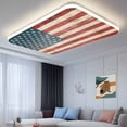 thumbnail image 3 of 2 Pack Magnetic Fluorescent Light Covers, 2x4 Ft,Independence Day American Flag Vintage Wood Textured Magnetic Light Covers for Ceiling Lights Classroom Office Home Decor, 3 of 9
