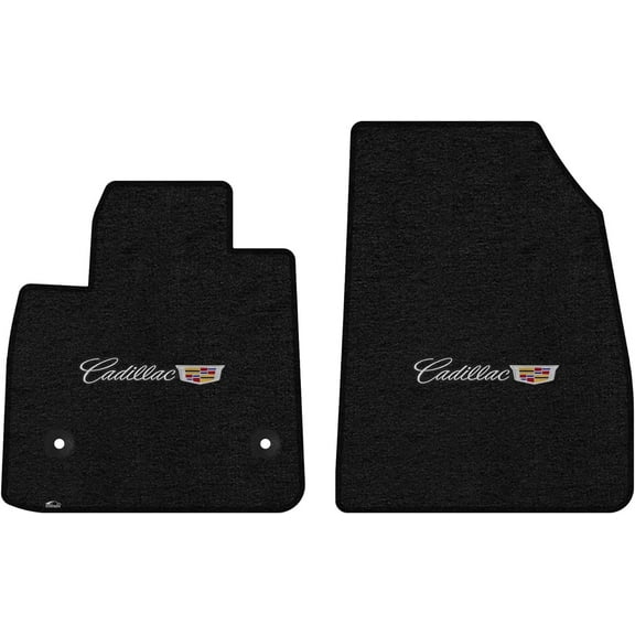 Lloyd Mats LogoMat Custom-Fit 2PC Carpet Floor Mats for 2017-2025 Cadillac XT5, Charcoal