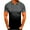 Dark Gray, variant on Odeerbi Sports Shirt Short Sets for Men 2024 Casual Workout Outfits Set 3D Gradient Lapel Henley Shirt Short Sleeve T-Shirt Pants Set Suit Olive Green