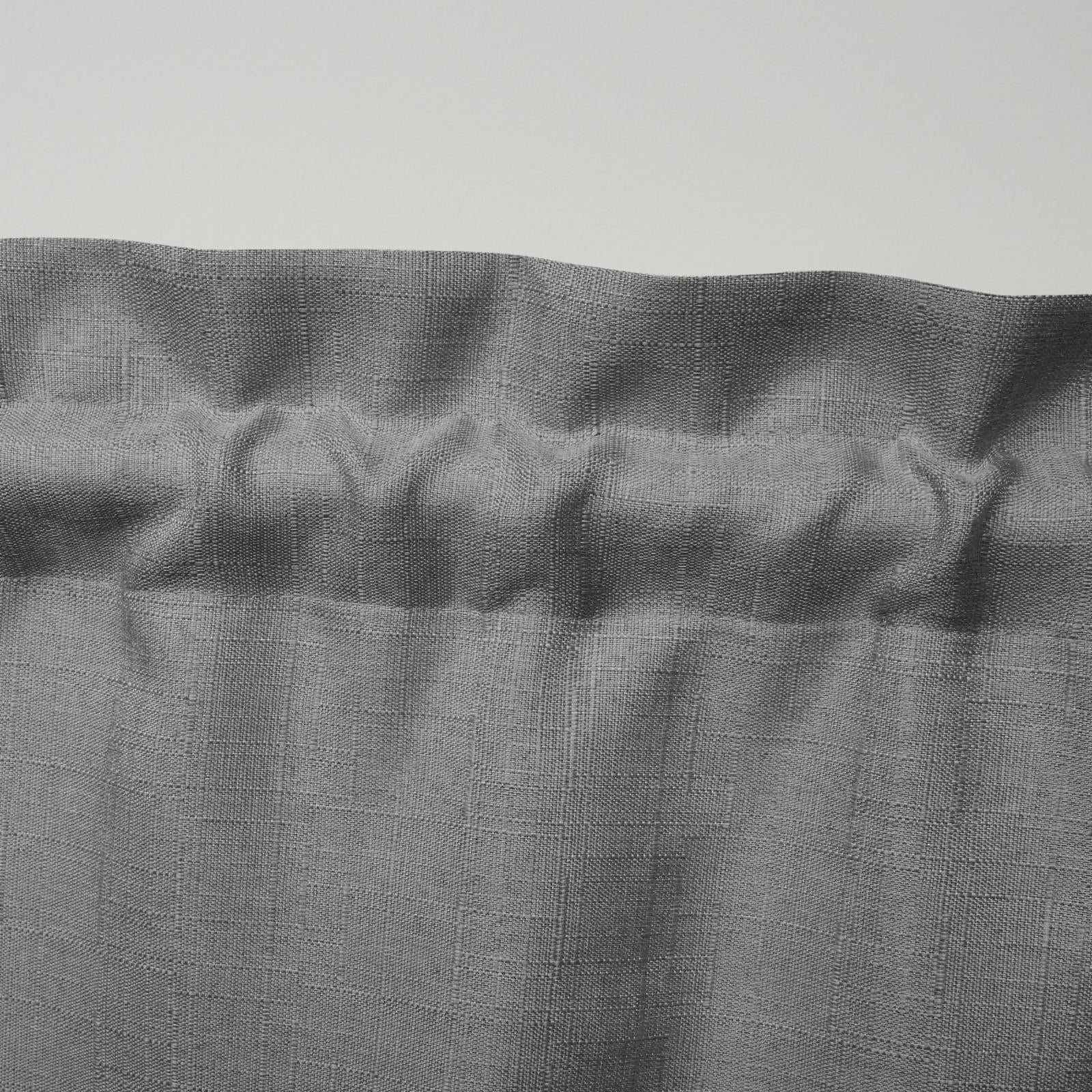 Exclusive Home Loha Light Filtering Rod Pocket Scalloped Valance, 54"x16", Black Pearl