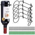 thumbnail image 1 of Simple Single Bottle Wall Mounted Wine Glass Rack Spiral Three Red Wine Bottle Display Rack Metal Hanging Wine Rack, 1 of 6
