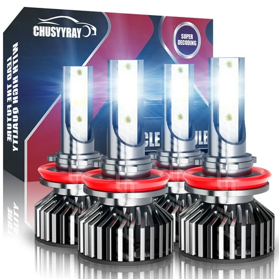 4X H11 H9 LED Headlight Bulbs Hi-Lo 6000K Beam For Nissan Altima Sedan 2013-2015