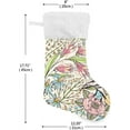 thumbnail image 2 of Coolnut 17.7 Inch Christmas Stockings, 1 PCS Colorful Flowers Plants Presonalized Large Stocking Sock for Family Holiday Xmas Party Decorations, 2 of 7