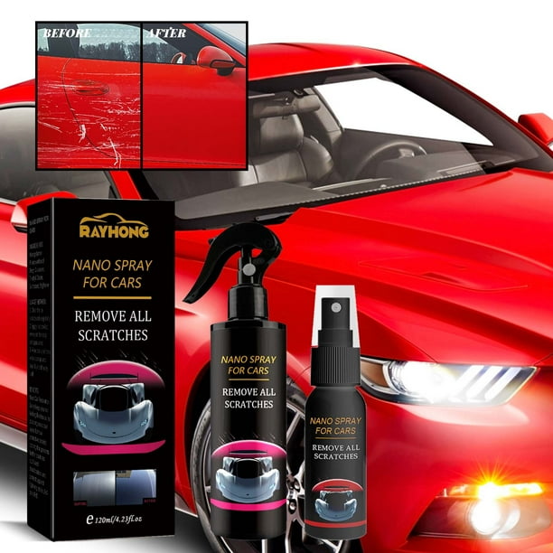 Spray para remover arañazos de coches - Líquido de recubrimiento cerámico para restauración de pintura, oxidación y eliminación de manchas de agua, protección hidrofóbica contra vidrio, 120 ml