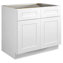 Pemberly Row Wood Base Cabinet in White 36" x 24" x 34.5"