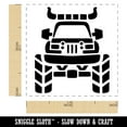 thumbnail image 2 of Monster Truck with Bull Horns Self-Inking Rubber Stamp Ink Stamper - Green Ink - Small 1 Inch, 2 of 7